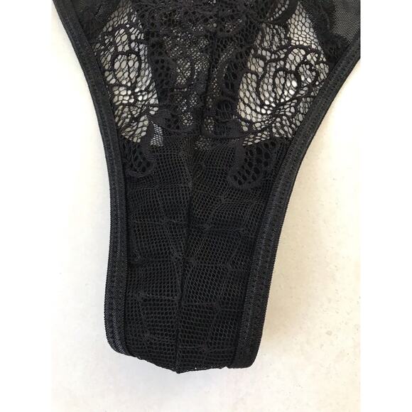 Lounge Lingerie Royal Balcony Lace Mesh Cut Out Thong - Picture 3 of 8